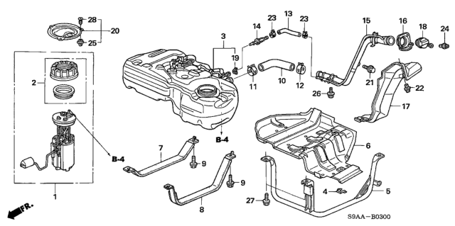 2006 Honda CR-V Fuel Tank Diagram