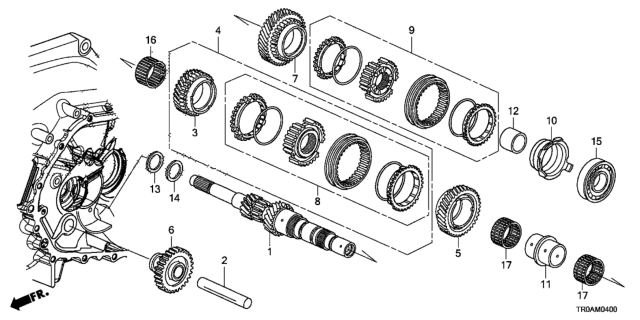 2013 Honda Civic MT Mainshaft (1.8L) Diagram