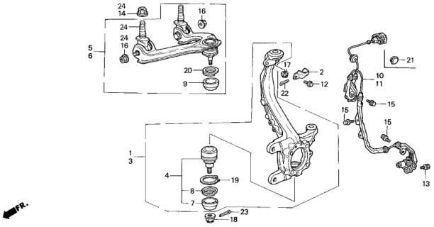 1991 Honda Accord Knuckle Diagram