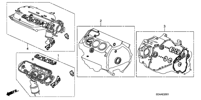 2007 Honda Accord Gasket Kit (V6) Diagram