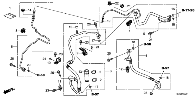 2019 Honda Civic A/C Air Conditioner (Hoses/Pipes) Diagram