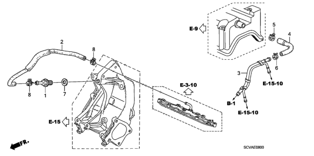 2009 Honda Element PCV Tube Diagram