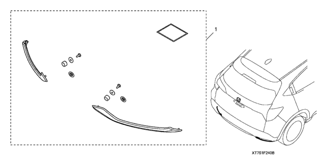 2020 Honda HR-V Rear Bumper Garnish Diagram