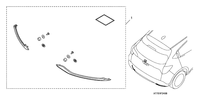 2021 Honda HR-V 5 Door EX-L (2WD) KA CVT Rear Bumper Garnish Diagram