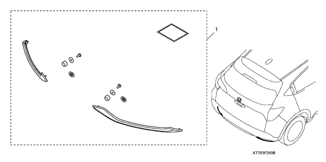 2021 Honda HR-V Rear Bumper Garnish Diagram