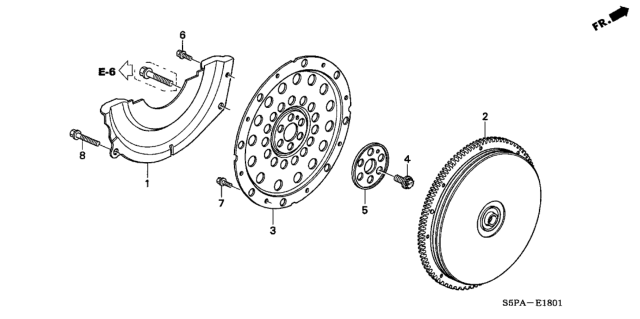 2005 Honda Civic Flywheel (CVT) Diagram