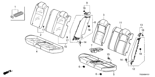 2021 Honda Civic Cover, Left Rear (Deep Black) Diagram for 82521-TGH-A01ZB