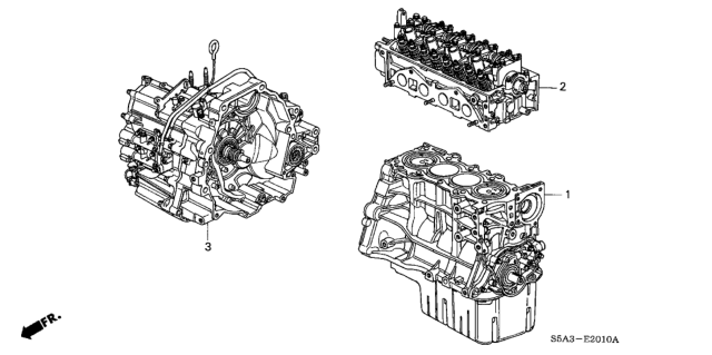 Transmission Assembly Diagram for 20011-PLW-P51