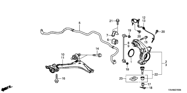 2014 Honda Accord Front Knuckle Diagram