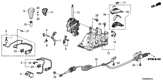 2009 Honda Accord Cover Set, Escutcheon (Gun Metallic) Diagram for 54721-TA0-A81ZB