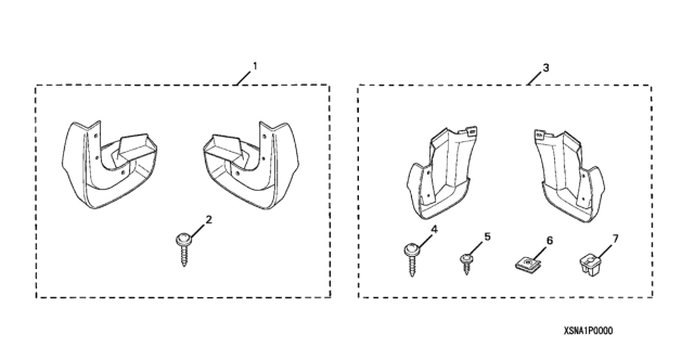 2010 Honda Civic Splash Guards Diagram