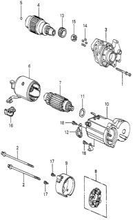 1982 Honda Accord Armature Diagram for 31207-PC2-671