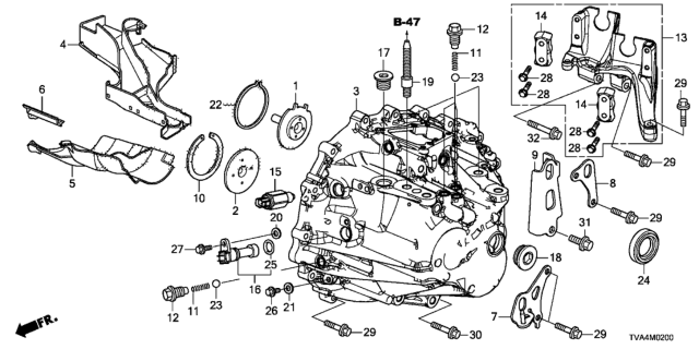 2019 Honda Accord Stay Assy,Change Diagram for 24600-5HJ-010