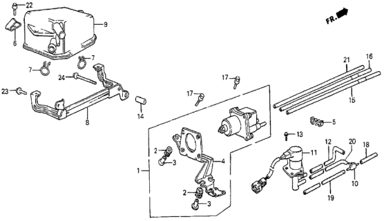 1987 Honda Prelude Joint (4.5) (Three-Way) Diagram for 36012-PE0-921