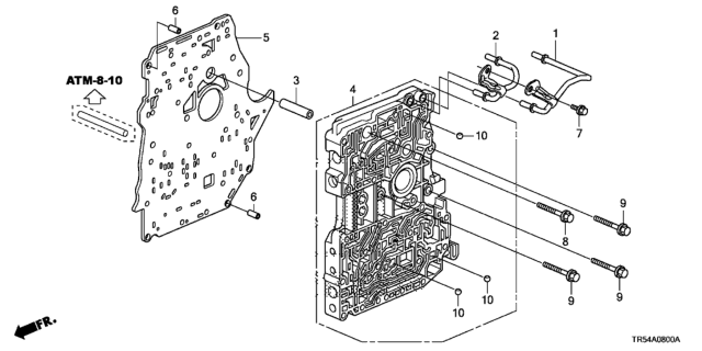 2012 Honda Civic 4 Door GX (NAVIGATION) KA 5AT AT Main Valve Body Diagram
