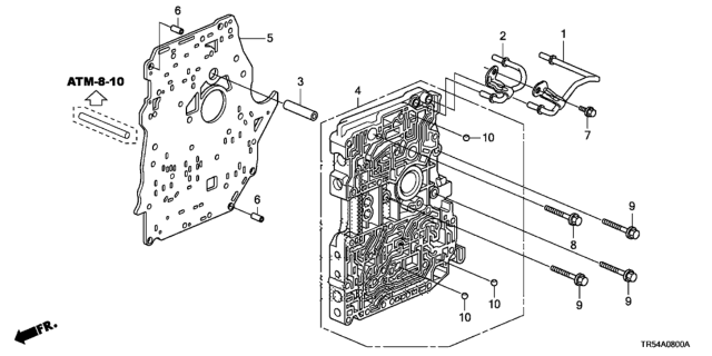 2012 Honda Civic AT Main Valve Body Diagram