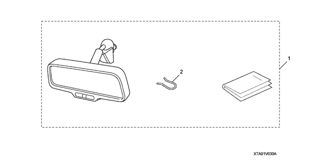 2009 Honda Accord Auto Day & Night Mirror Base Diagram