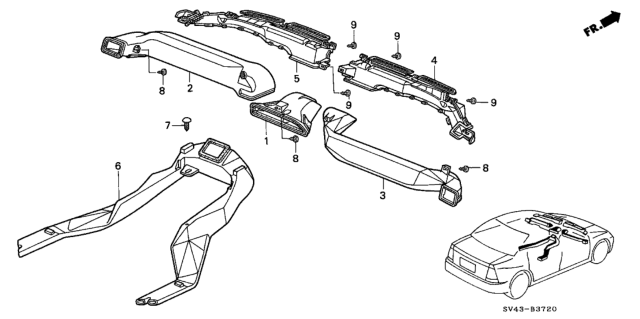 1997 Honda Accord Ventilation Duct Diagram