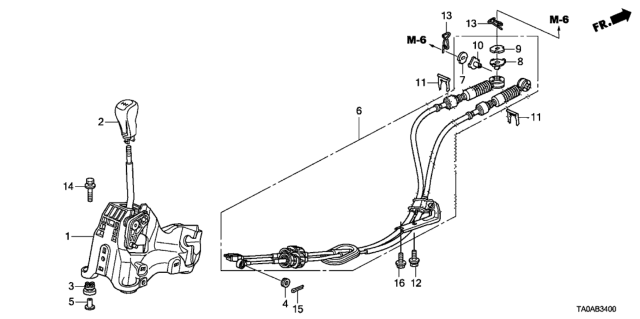 2012 Honda Accord Shift Lever Diagram