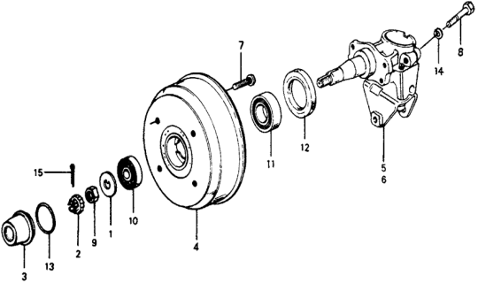 1978 Honda Accord Rear Brake Drum Diagram