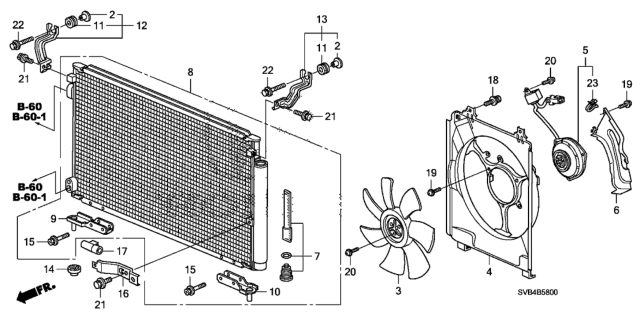 2011 Honda Civic Fan, Cooling Diagram for 38611-RNA-A01