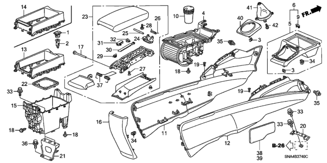 2008 Honda Civic Console Diagram