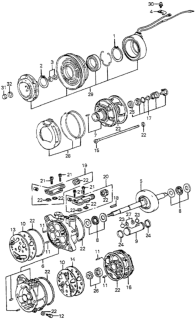 1982 Honda Accord Shoe Kit Diagram for 38854-PC1-003