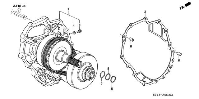 2001 Honda Insight 3 Door DX KA CVT Intermediate Plate Diagram