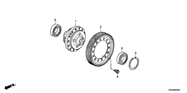 2017 Honda Civic MT Differential Diagram