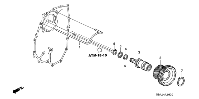 2005 Honda CR-V AT Idle Shaft (5AT) Diagram