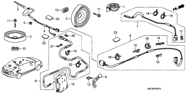 2010 Honda Civic Antenna - Speaker Diagram