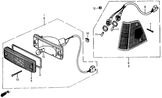 1984 Honda Civic Socket & Wire Diagram for 34305-SB6-672