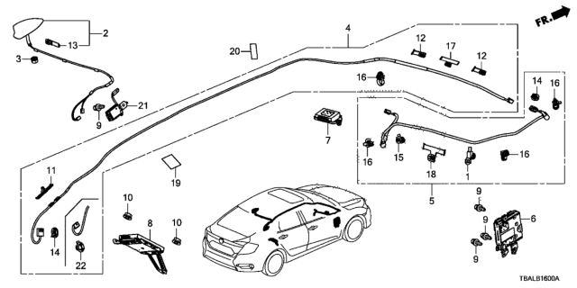 2020 Honda Civic AMPLIFIER ASSY., AUDIO (PREMIUM) Diagram for 39186-TBF-A81