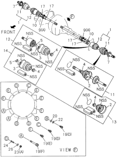 1994 Honda Passport Driveshaft Diagram