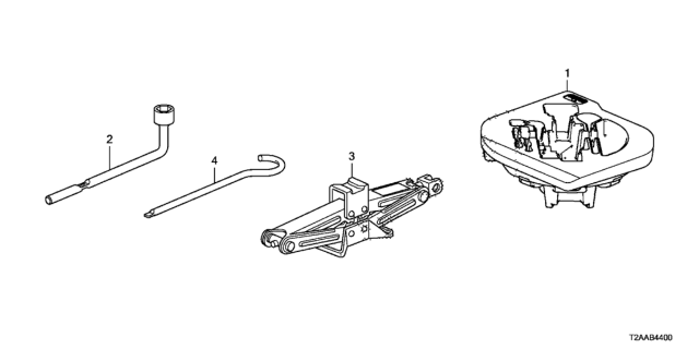 2017 Honda Accord Tools - Jack Diagram