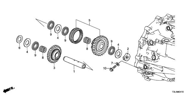 2013 Honda Accord MT Reverse Gear Shaft (L4) Diagram