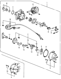 1984 Honda Accord Control Assy., Vacuum (Hitachi) Diagram for 30104-PD2-678