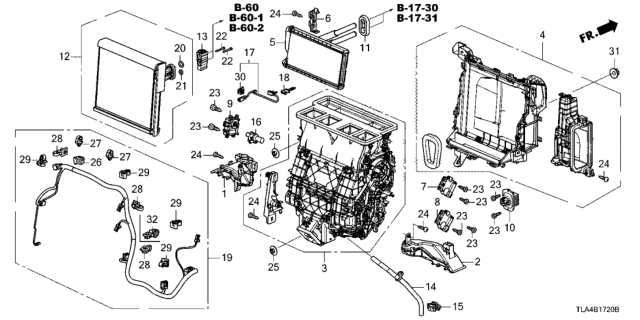 2020 Honda CR-V Heater Sub-Assy. Diagram for 79106-TLA-A41