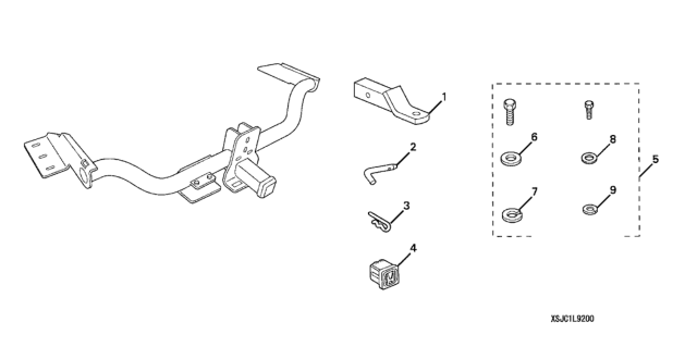 2006 Honda Ridgeline 4 Door RTL (SUNROOF) KA 5AT Trailer Hitch Diagram