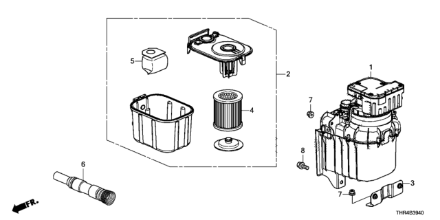 2018 Honda Odyssey Bracket, Vacuum Diagram for 84905-THR-A00