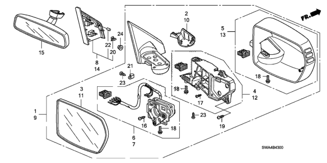 2007 Honda CR-V Mirror Diagram