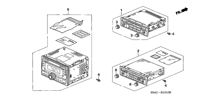 2005 Honda Civic Tuner Assy., Auto Radio (40Wx4) (Matsushita) Diagram for 39100-S5A-A91