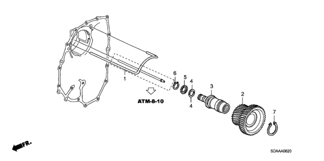 2007 Honda Accord AT Idle Shaft (L4) Diagram