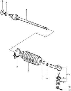 1982 Honda Civic 5 Door ** (WAGOVAN) KA HMT Tie Rod Diagram