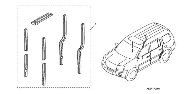 2012 Honda Pilot Door Edge Guards Diagram