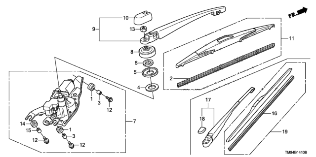 2014 Honda Insight Rear Wiper Diagram