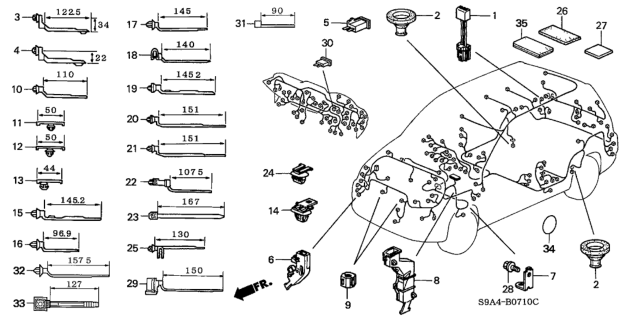 2005 Honda CR-V Harness Band - Bracket Diagram