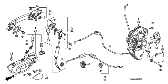 2007 Honda Civic Gasket Diagram for 72143-SNE-A00