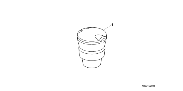 2020 Honda Fit 5 Door LX (SENSING) KA CVT Ashtray - Cup Holder Type Diagram