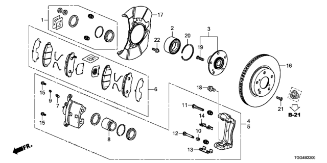 2019 Honda Civic Front Brake Diagram